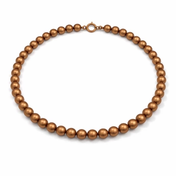 Perleťový hnědý náhrdelník Aila