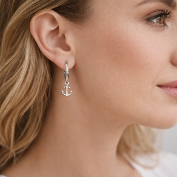 Ocelové náušnice kotva Kirana