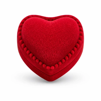 Dárková krabička na šperky srdce červená