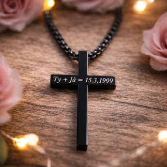 Ocelový přívěsek kříž Nexus