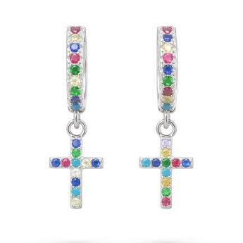 Stříbrné náušnice křížky Liora