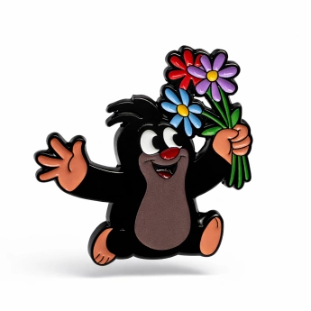 Dětská brož Krteček s kyticí