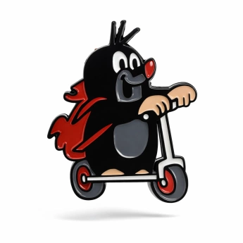 Dětská brož Krteček na koloběžce