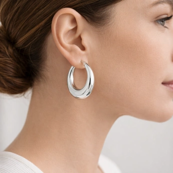 Stříbrné náušnice Gondola