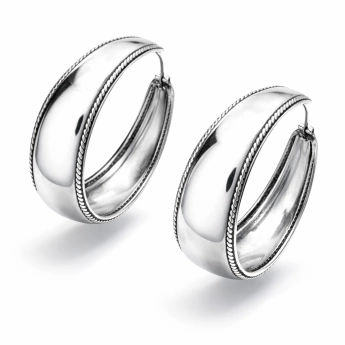 Stříbrné náušnice 40 mm Reverie