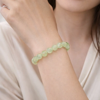 Náramek kuličkový prehnit Plynutí