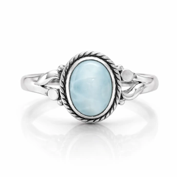 Stříbrný prsten s larimarem Laria
