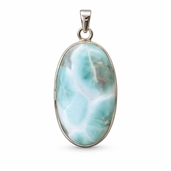 Stříbrný přívěsek s larimarem Veleina proud