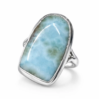Stříbrný prsten larimar
