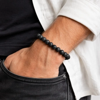 Lávový náramek Lava 8 mm – elastický (2 velikosti)