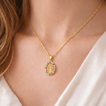 Přívěsek z chirurgické oceli Madonka s řetízkem zdarma