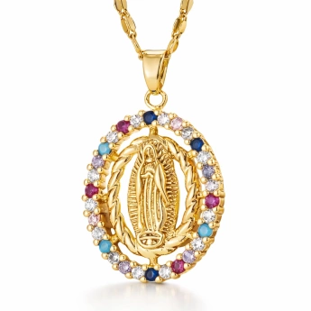 Přívěsek z chirurgické oceli Madonka s řetízkem zdarma