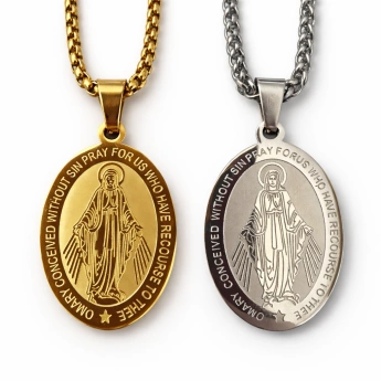 Ocelový přívěsek Madonka milosti