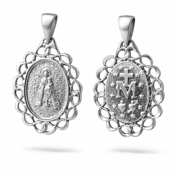 Stříbrný přívěsek Svatohorská madona s Jezulátkem