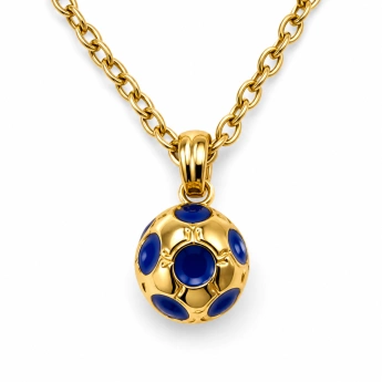 Ocelový zlacený přívěsek míč Goalio