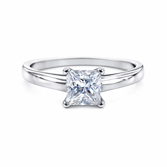 Stříbrný prsten s moissanitem Matias