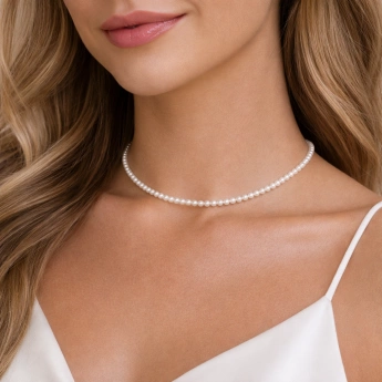 Perličkový náhrdelník bílý Laurent
