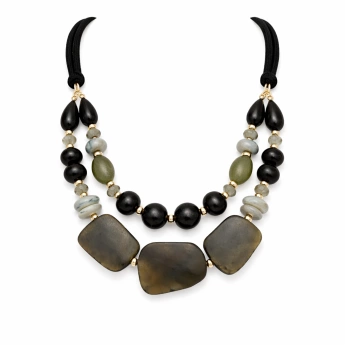 Náhrdelník dvouřadý z polodrahokamů Khari