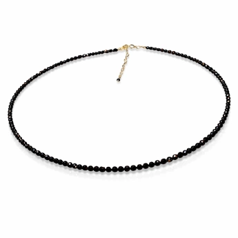 Jemný náhrdelník z broušených sklíček Noir