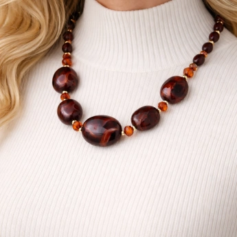 Náhrdelník s kameny Rubina