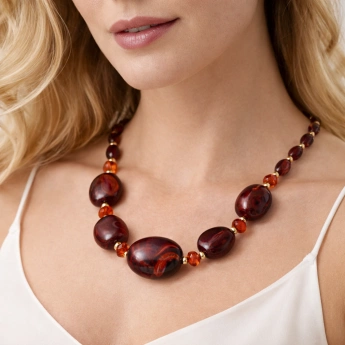 Náhrdelník s kameny Rubina