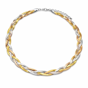 Ocelový náhrdelník dvoubarevný zlacený Spell