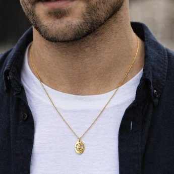 Stříbrný zlacený přívěsek znamení Vodnář Aqua