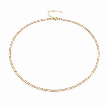 Zirkonový zlacený náhrdelník Zajra