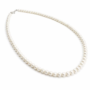 Náhrdelník Victoria z bílých říčních perel – různé délky