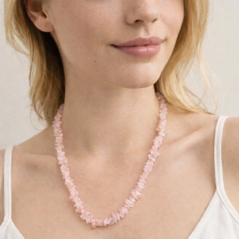 Náhrdelník sekaný růženín Něha Long