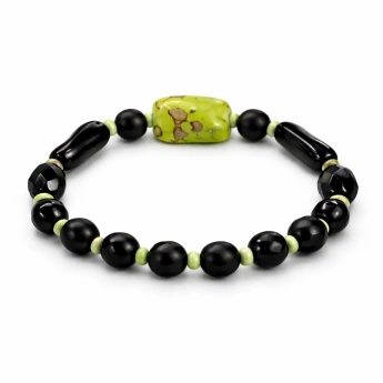 Bižuterní náramek zeleno - černý Zuzana