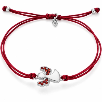 Náramek Shamballa s andělem a českým granátem Custos