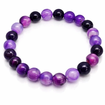 Náramek kuličkový achát Jistota