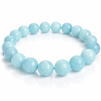 Náramek kuličkový akvamarín Klid mysli