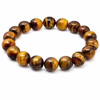 Náramek kuličkový tygří oko Odvaha