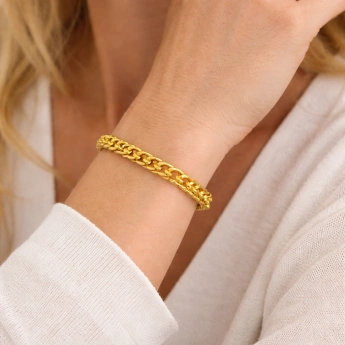 Ocelový unisex náramek – řetízkový, délka 22 cm