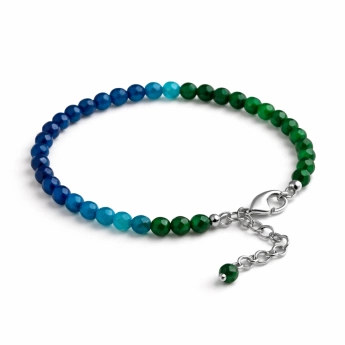 Náramek apatit, smaragd a safír Melanie