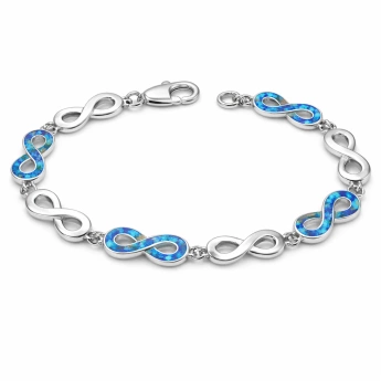 Stříbrný náramek opál