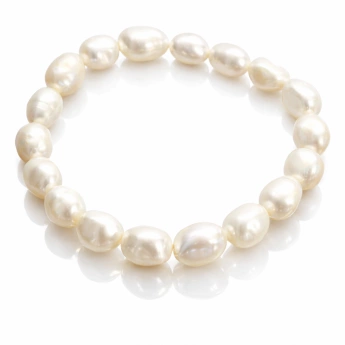 Náramek z bílých říčních perel Androméda