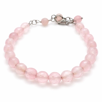 Ocelový náramek s růženínem Rosella