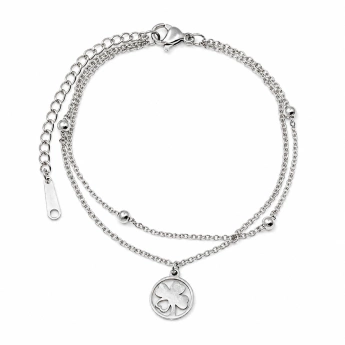 Ocelový náramek se čtyřlístkem CloverLeaf