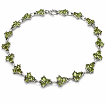 Stříbrný náramek s vltavínem Veltis