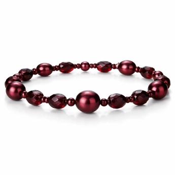 Bižuterní náramek bordó Vinea