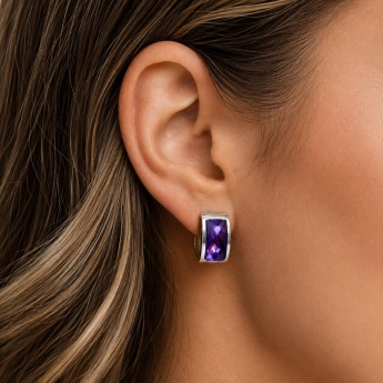 Ocelové náušnice s krystalem Swarovski Helissa