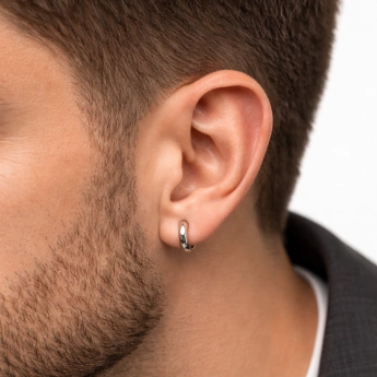 Ocelové náušnice kruhy Mono