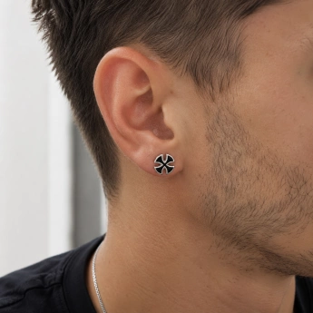 Ocelové náušnice maltézský kříž Dravox