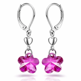 Náušnice Swarovski kytičky Column