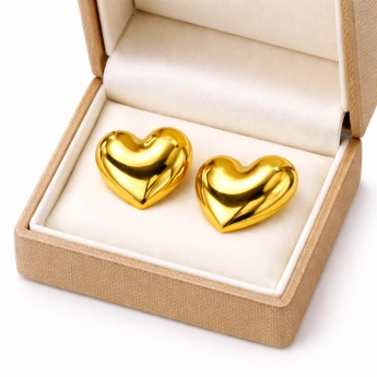 Náušnice srdce z oceli