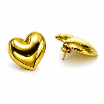 Náušnice srdce z oceli