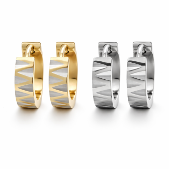 Ocelové kruhové náušnice Aubree